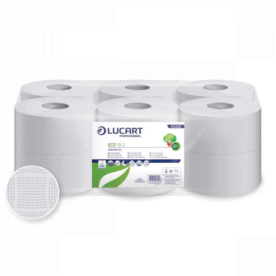 Rola hartie igienica Jumbo Eco 19J  2 straturi  120 m  Lucart